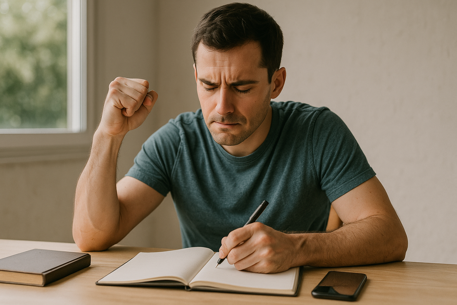 Self-control enacted by a man