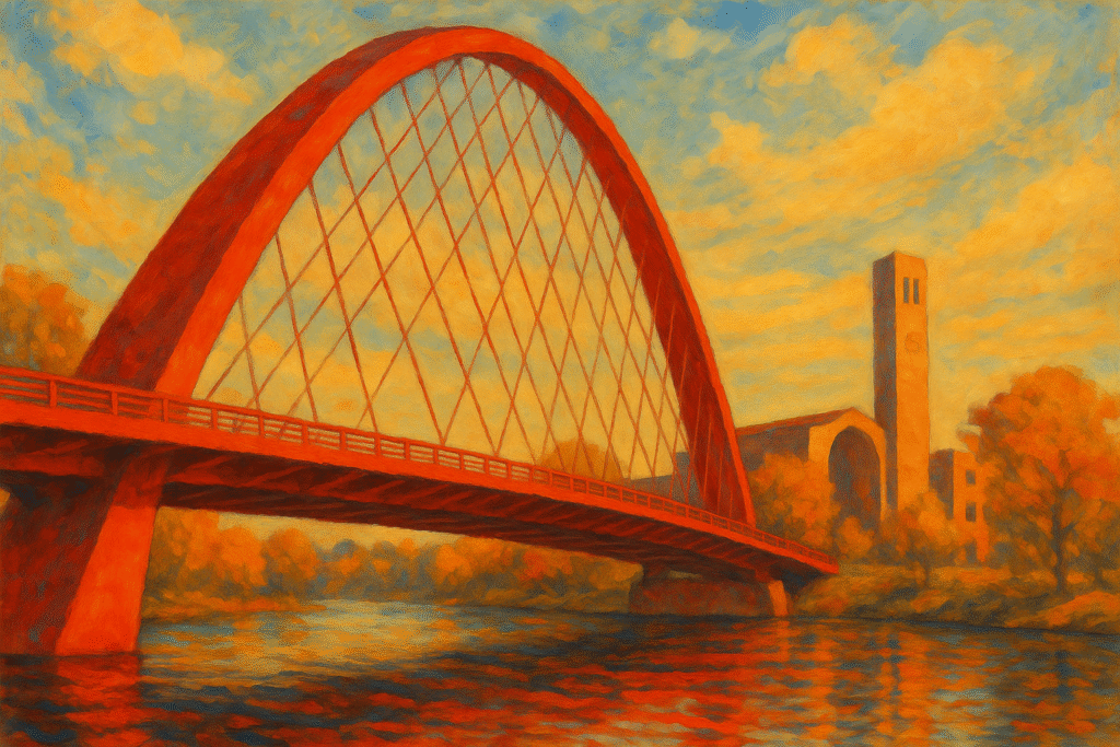 Famous Bridge in Columbus Indiana