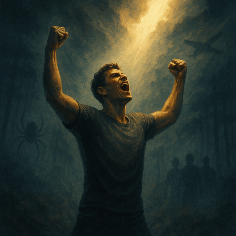 A man victorious over his conquered fears