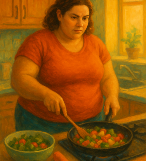 Cooking through weight loss cooking a health meal to loose weight.